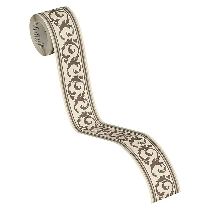 A.S. Création Only Borders 11 Tapetenborte Ranke - Kunststoff, Braun/Beige - Eine Rolle Bordürenband mit einem braunen, gewundenen Rankenmuster auf beigem Grund. Dekorative Wandgestaltung leicht gemacht!