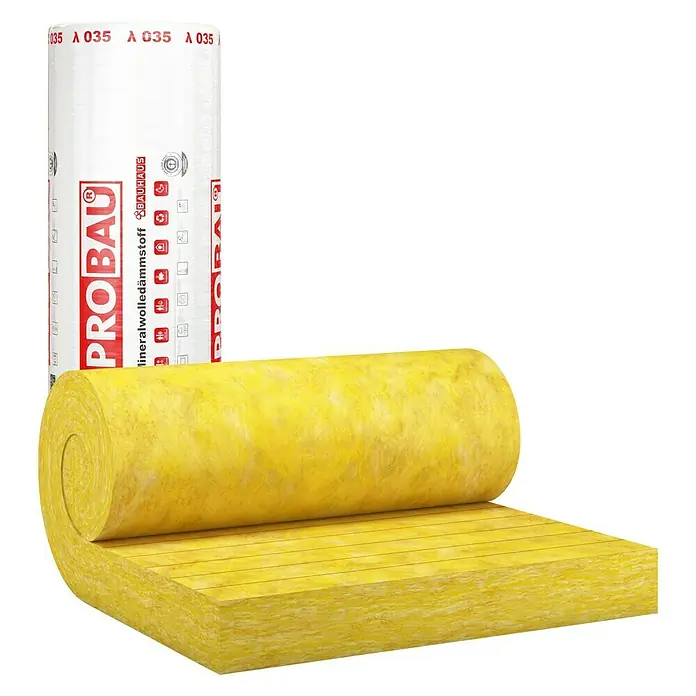 Probau Glaswolle Spannfilz SF 35 - Stärke: 180 mm, Wärmeleitfähigkeit: 0,035 W/(mK) - Isolierung aus Mineralwolle von PROBAU, ideal für Wärme- und Schalldämmung.