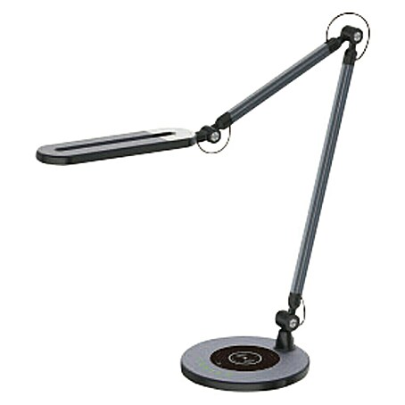 Globo LED-Tischleuchte Ursino (9 W, L x B x H: 58,7 x 20 x 107 cm, Schwarz/Silber, Kaltweiß)