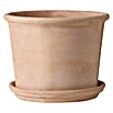 Deroma White Garden Pflanzgefäß Cylindro Bordata (Durchmesser: 28 cm, Terracotta)