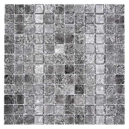 Mosaikfliese Quadrat Crystal Uni CM 4BL12