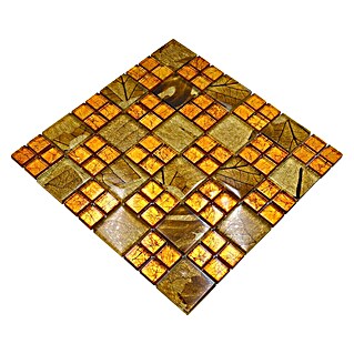 Mozaik pločica Crystal Desert XCM 8DSG (30 x 30 cm, Zlatne boje, Sjaj)