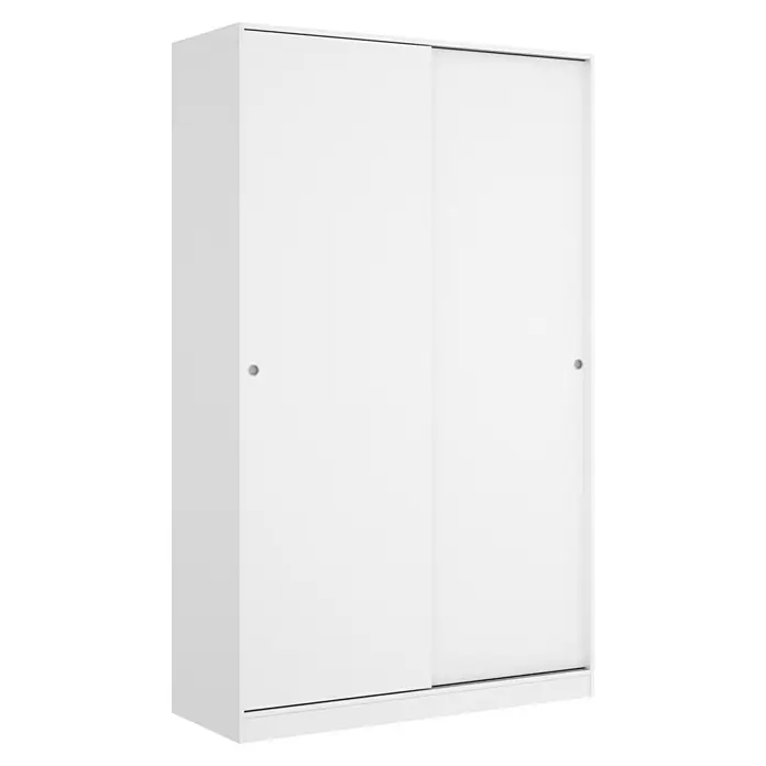 Dekit Armario de puertas correderas Slide Plus - L x An x Al: 50 x 120 x 204 cm, Blanco - Armario blanco y luminoso con puertas correderas. El armario ofrece un amplio espacio de almacenamiento y se adapta bien a diferentes estilos de mobiliario.