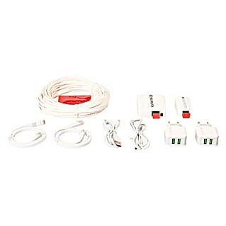 Cable de fibra óptica Kit basic Eco (Blanco, 30 m)