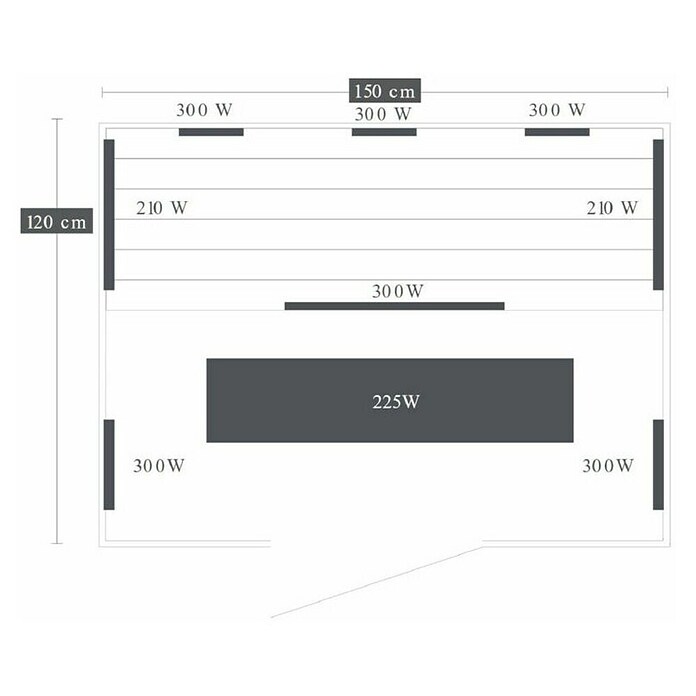 Sanotechnik Infracrvena sauna Open  (D x Š x V: 150 x 120 x 200 cm, 2.445 W, 6 infracrvena grijača) | BAUHAUS