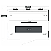 Sanotechnik Infracrvena sauna Open  (D x Š x V: 150 x 120 x 200 cm, 2.445 W, 6 infracrvena grijača) | BAUHAUS