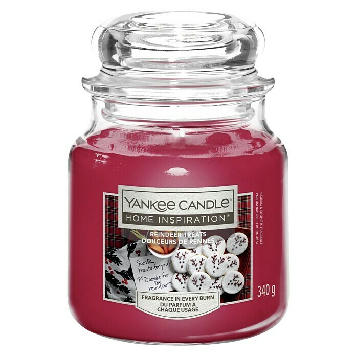 Yankee Candle Home Inspirations DuftkerzeIm Glas, Reindeer Treats, Medium Front View