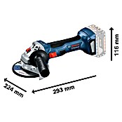 Bosch Professional AMPShare 18V Akku-Winkelschleifer GWS 18V-7 (18 V, Ohne Akku, Durchmesser Scheibe: 125 mm, Karton) | BAUHAUS