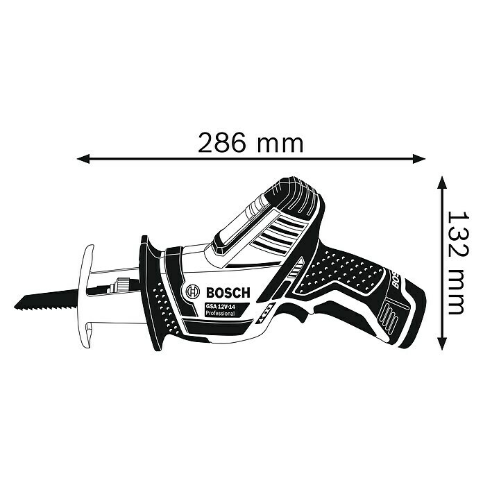 Bosch Professional Akku-Säbelsäge GSA 12V-14 (12 V, Li-Ionen, 2 Akkus, 3 Ah) | BAUHAUS