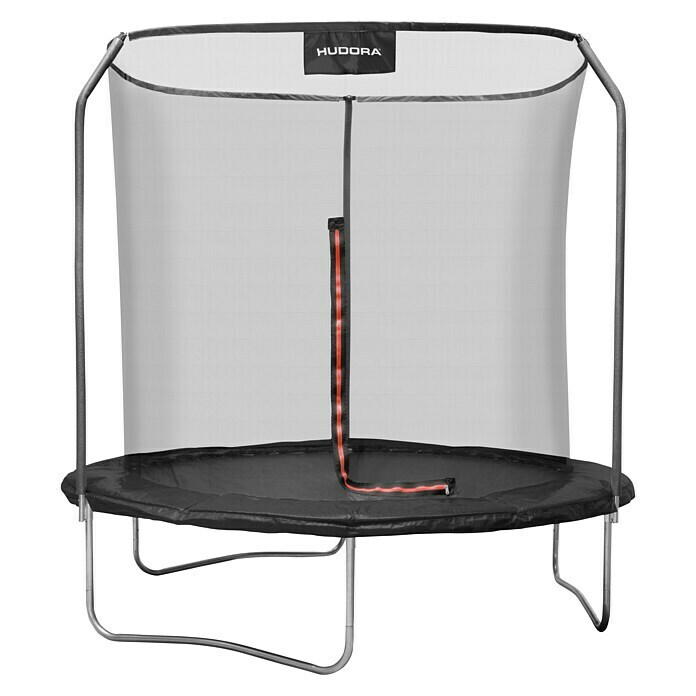 Hudora Trampolin First 250VDurchmesser: 250 cm, Schwarz/Rot Front View