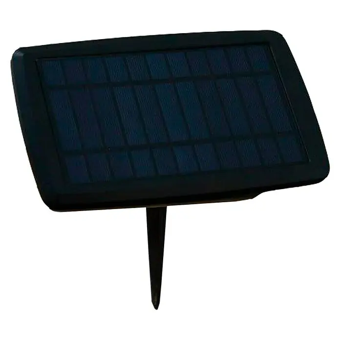 New Garden Guirnalda luminosa solar Allegra - 8,4 W, Largo: 8 m, LED, Blanco cálido, Negro, Número de bombillas: 10 ud. - Panel solar con estaca para alimentar dispositivos de jardín, ecológico y sostenible.