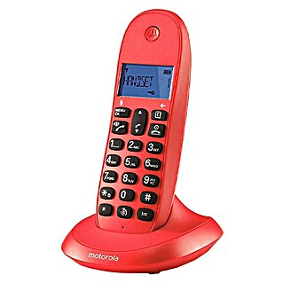 Motorola Teléfono inalámbrico C1001L (Mudo, Rojo)