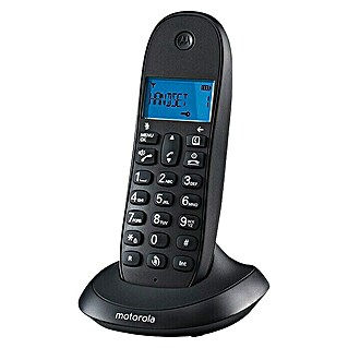Motorola Teléfono inalámbrico C1001L (Rellamada, Negro)