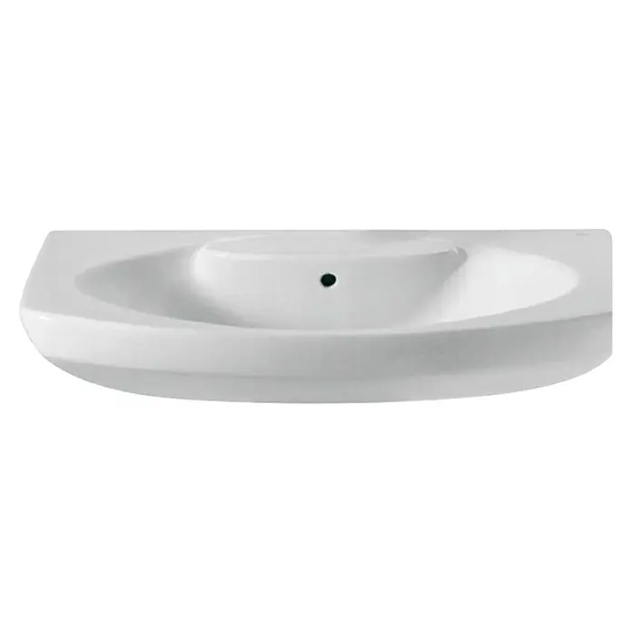 Roca Lavabo Eos - An x L: 55 x 42 cm, Sin, Con desbordamiento, Blanco - Imagen de un lavabo de cerámica blanca.