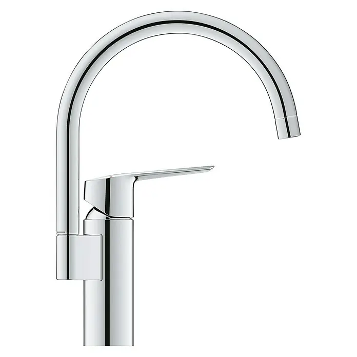 Grohe QuickFix Grifo de cocina Start 2021 - Profundidad del grifo: 183 mm, Cromo, Brillante - Elegante grifo de cocina cromado con caño alto y diseño moderno, perfecto para cualquier cocina.