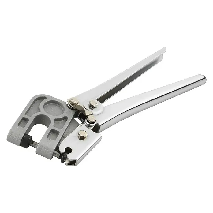 Wolfcraft Profilverbundzange - Länge: 27 cm - Eine silberne Ösenzange für professionelles Ösen von Stoffen und Materialien, ideal für Handwerker und DIY-Projekte.