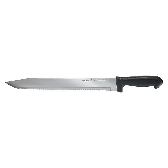 Wolfcraft Dämmstoffmesser - Klingenlänge: 305 mm - Das Wolfcraft Universalsägeblatt mit Wellenschliff ist ideal für präzise Schnitte in verschiedenen Materialien. Hohe Qualität für langlebige Ergebnisse.
