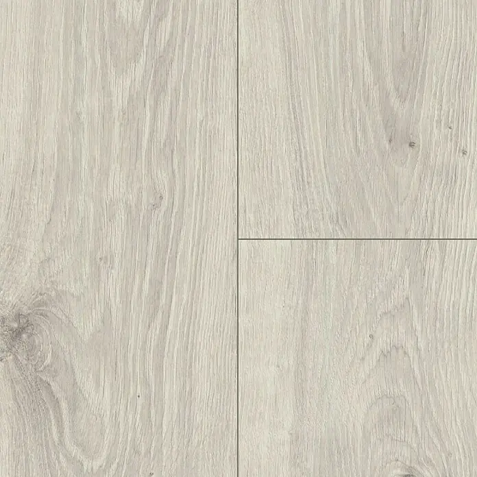 Laminat - Eiche Taronga, Landhausdiele, 1.292 x 193 x 7 mm - Nahaufnahme von hellem Laminatboden, der eine natürliche Holzstruktur und eine moderne Ästhetik zeigt. Ideal für stilvolle Innenräume.