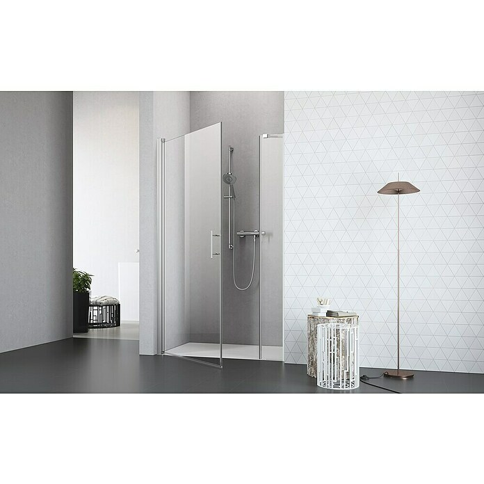 Camargue Vario Nischendusche S3+S17 (110 x 195 cm, Stärke: 6 mm, Silber)