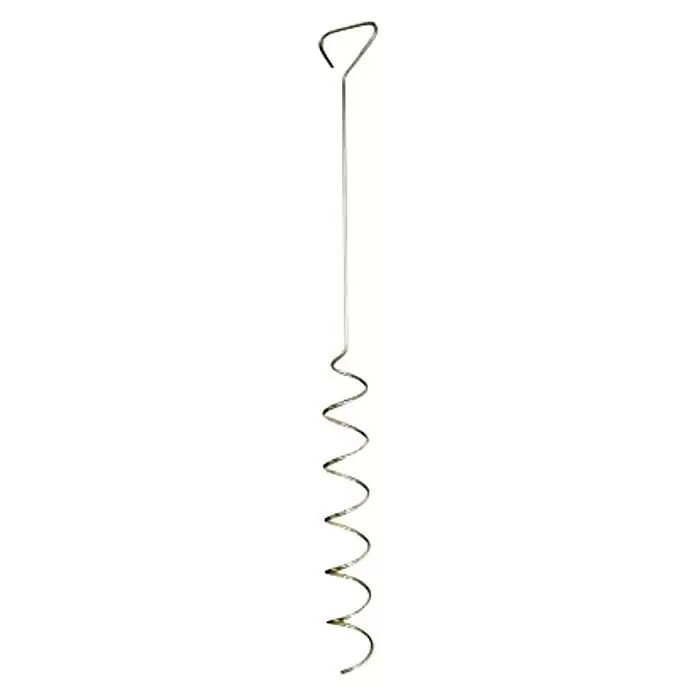 Aireador manual compostador - 1 m, Metal - Estaca de tierra metálica en espiral con asa de bucle para una sujeción segura.