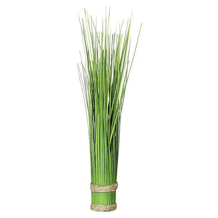Kunstpflanze Stehgras-Bündel - Höhe: 45 cm, Kunststoff - Ein Büschel künstliches grünes Gras ist mit dekorativem Seil zusammengebunden. Ideale Dekoration für jeden Raum und jede Jahreszeit.