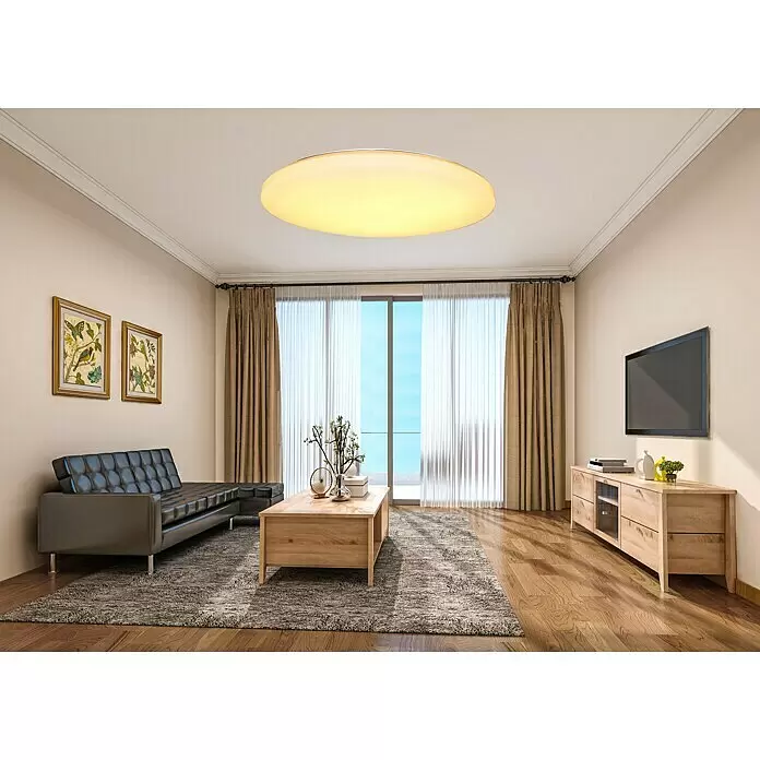 Tween Light LED-Deckenleuchte rund Skyler Star Big - 85 W, Ø x H: 90 x 10 cm, Weiß, Mehrfarbig - Stimmungsaufnahme