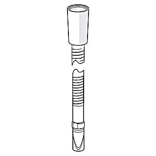 Hansa Brauseschlauch (Länge: 175 cm, ½″, Chrom)