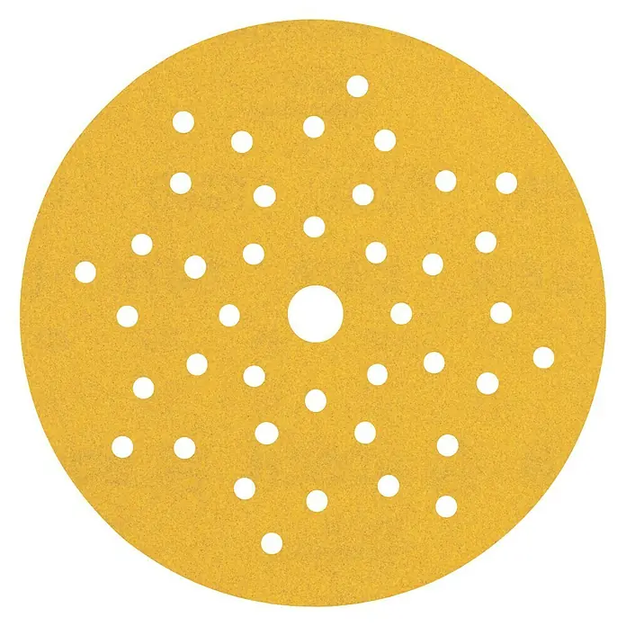 Bosch Expert Schleifpapier-Set C470 - Durchmesser: 125 mm, Körnung: 60 - 240, 6 -tlg. - Gelbe Schleifscheibe mit Löchern zur Staubabsaugung in der Mitte. Ideal für Schleifarbeiten mit Exzenterschleifern.