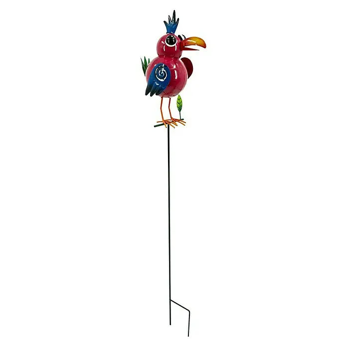 Pflanzenstecker Vogel - L x B x H: 14 x 9 x 71,5 cm, Metall, Gelb - Farbenfroher Gartenstecker in Form eines Vogels. Die leuchtenden Farben machen diesen Gartenstecker zu einem Highlight in jedem Garten.