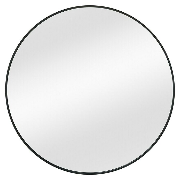 Rahmenspiegel Levi (Durchmesser: 60 cm, Schwarz, Metall) | BAUHAUS
