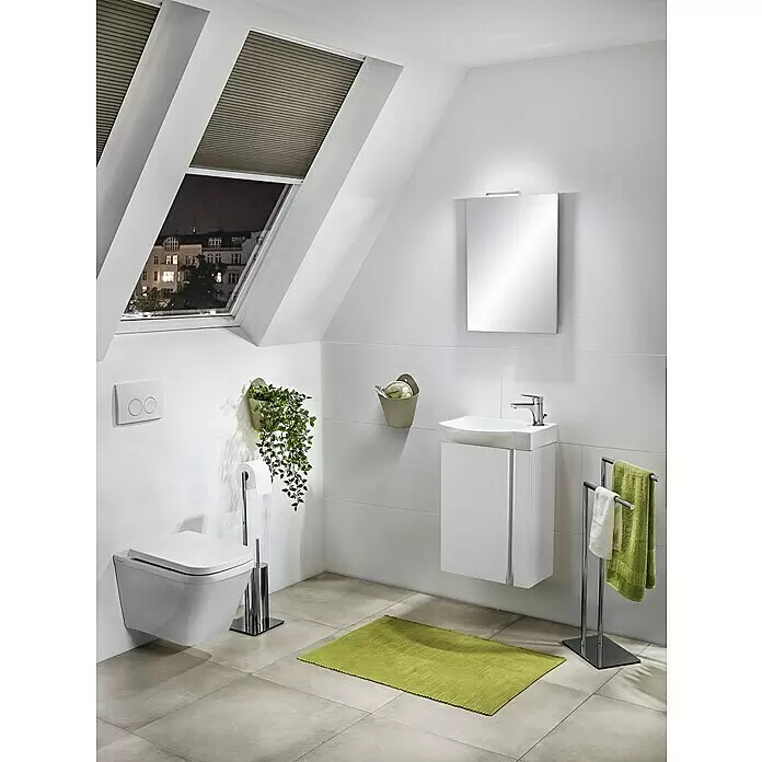 Riva Badmöbel-Set Elegance - Gesamtbreite Badmöbel: 45,2 cm, Weiß glänzend - Stimmungsaufnahme