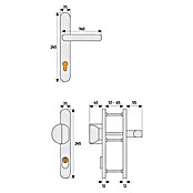 Abus Schutzbeschlag SRG 92 N (Schmalrahmen, Weiß, Türstärke: 59 mm - 69 mm, Geeignet für: 7,5 - 12 mm Zylinderüberstand) | BAUHAUS