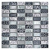 Mosaikfliese Rechteck Crystal Mix XCM CRS2 (30 x 30 cm, Silber, Glänzend)