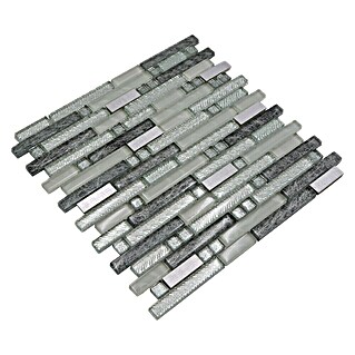 Mozaik pločica Verbund Crystal Mix XCM MV698 (29,8 x 30,4 cm, Sivo-srebrne boje, Sjaj)
