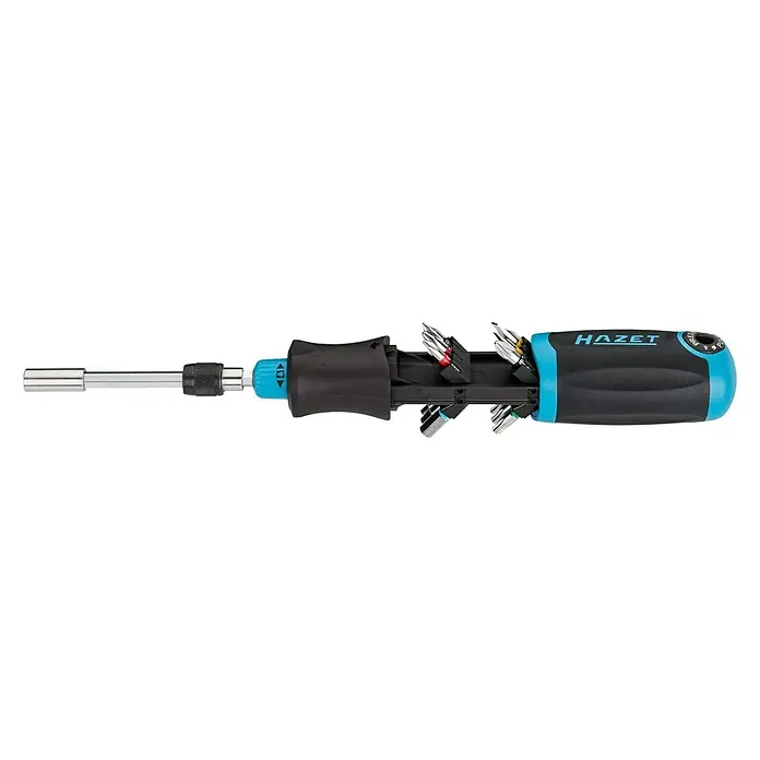 Hazet Umsteckschraubendreher - 13 -tlg. - Hazet 2240N/12 Schraubendreher-Satz mit Bits. Ideal für Handwerker, die Vielseitigkeit und Qualität suchen.