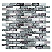 Mosaikfliese Verbund Crystal Mix XCM IL017 (29,8 x 30,4 cm, Grau/Schwarz, Glänzend)