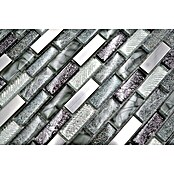 Mosaikfliese Verbund Crystal Mix XCM IL017 (29,8 x 30,4 cm, Grau/Schwarz, Glänzend)