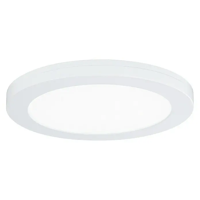 Paulmann LED-Einbauleuchte Cover-it - 18 W, Neutralweiß - Nahaufnahme einer runden, weißen LED-Deckenleuchte, die ein helles, gleichmäßiges Licht ausstrahlt. Ideal für moderne Innenräume.
