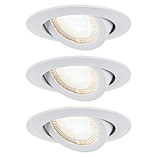 Paulmann LED-Einbauleuchten-Set (6 W, Weiß, 3 Stk., Warmweiß, 8,2 cm)