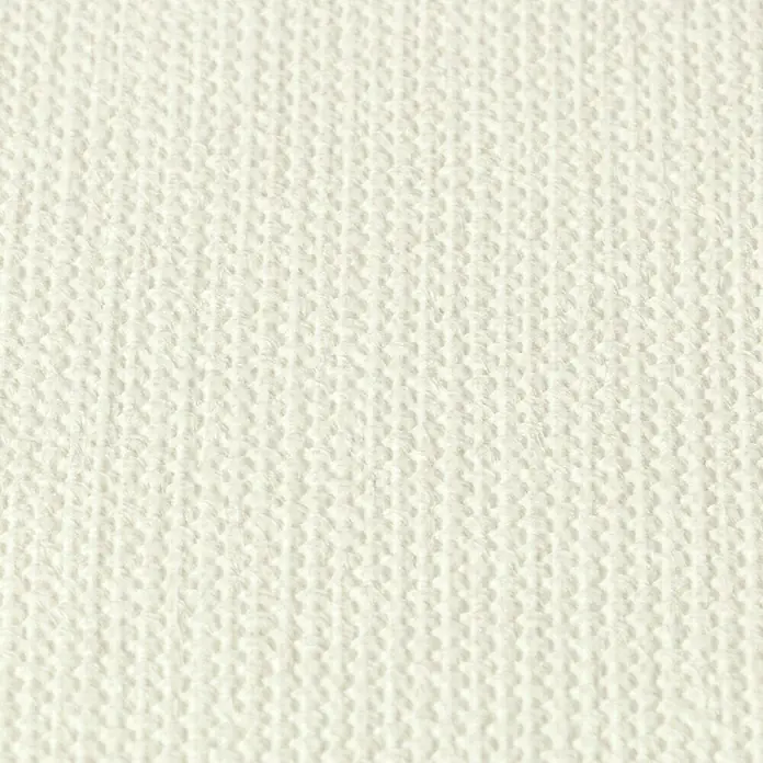 Rasch Unsere Besten 2022 Vliestapete - Creme, Uni, 10,05 x 0,53 m - Nahaufnahme eines elfenbeinfarbenen Leinwandgewebes.