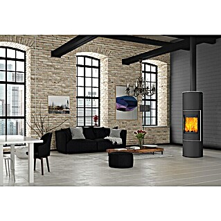 Fireplace Kaminofen Perondi (5 kW, Raumheizvermögen: 90 m³, Material Abdeckung: Glas, Schwarz)