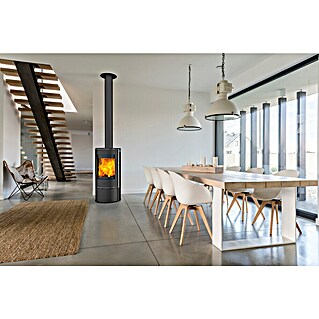 Fireplace Kaminofen Rondale (5,5 kW, Raumheizvermögen: 90 m³, Material Verkleidung: Stahl, Schwarz)