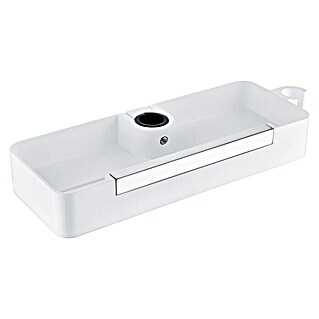 Cesta de baño para barra de ducha Concept (L x An x Al: 11 x 32,5 x 4,6 cm, Diámetro de tubo: 25 mm, Blanco)