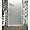 GME Mampara de ducha frontal Glass Combi C (95 x 195 cm, Espesor de vidrio: 8 mm, Plata brillo, An x Al: 95 (25/70) x 195 cm) | BAUHAUS