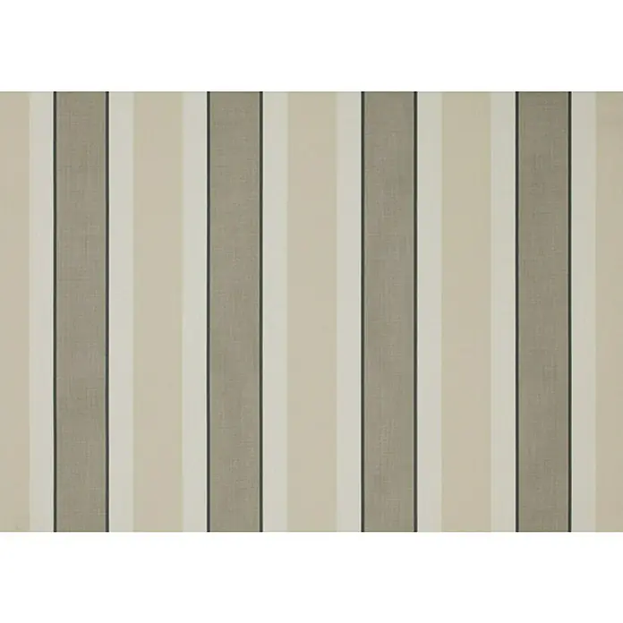 Solid Elements Gelenkarmmarkise 8935 - Cappuccino, Breite: 4 m, Ausfall: 2 m - Nahaufnahme eines strukturierten Stoffes mit vertikalen Streifen in Beige-, Grau- und Weißtönen für hochwertige Innendekoration.