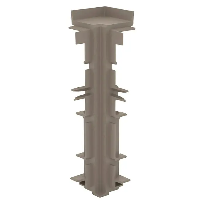 Innenecke Cubica LS80 - Champagner, 1 Stk. - Abbildung eines Eckpfostens aus Kunststoff, ideal für den Bau von Hochbeeten und Gartenprojekten. Robust und witterungsbeständig.