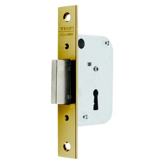 Tesa Assa Abloy Cerradura empotrable para puerta 20033VIHL - Ancho: 20 mm, Cerradura embutida - Una cerradura de embutir TESA de latón para mayor seguridad. Su construcción robusta y su diseño elegante ofrecen una protección fiable.