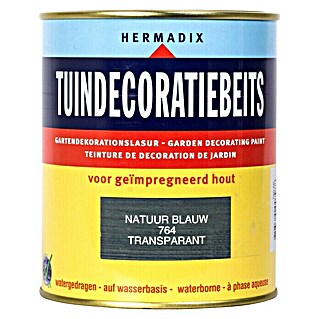 Hermadix Houtbeits voor tuindecoratie 764 natuur blauw (750 ml, Natuur Blauw, Mat)