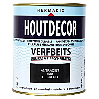 Hermadix Houtbeits houtdecor 627 blauw (Antraciet, 750 ml, Zijdeglans)