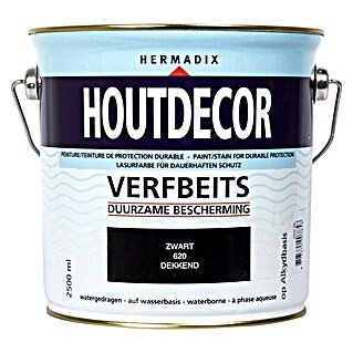 Hermadix Houtbeits houtdecor 620 zwart (Zwart, 2,5 l, Zijdeglans)